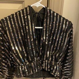 Sequence crop top open front and back. Worn once.